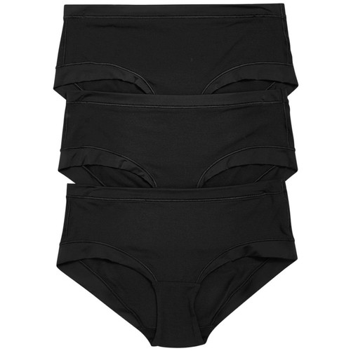 M&S Modal Low Rise Shorts, 3 Pack, 18, Black