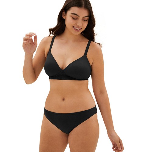 M&S Body Lace Bikini Knickers, 3 Pack, 10, Black thumbnail 2