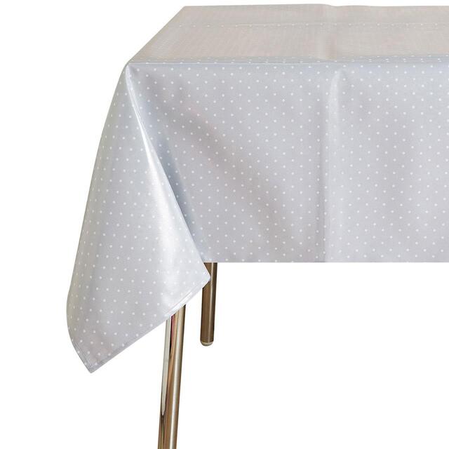 M&S Spotty Wipe Clean Tablecloth, Grey thumbnail 3
