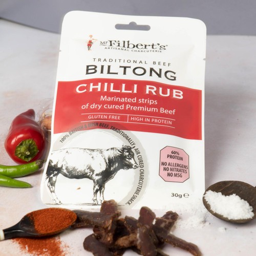 Mr Filberts Traditional Beef Biltong - Chilli Rub thumbnail 4