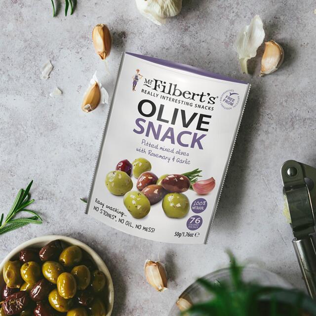 Mr Filberts Olive Snacks Mixed Olives with Rosemary & Garlic thumbnail 2
