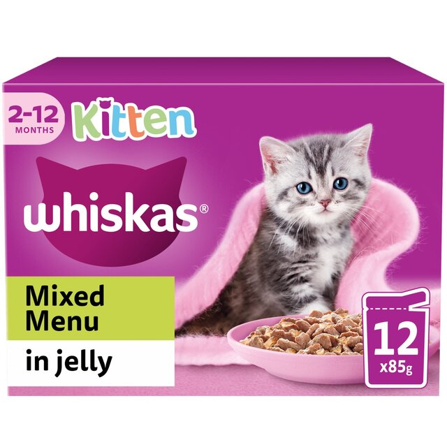 Whiskas Kitten 2-12months Mixed Fish & Meat in Jelly