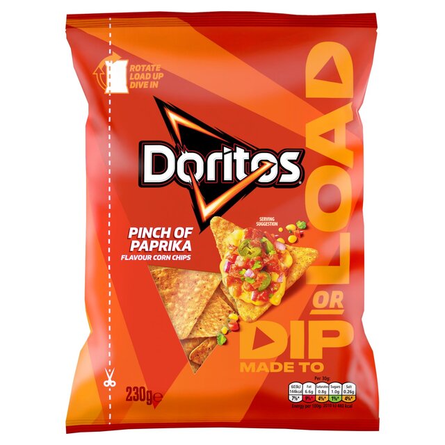 Doritos Dip or Load Paprika Tortilla Chips Sharing Crisps - Image 1