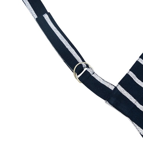 M&S Collection Pure Cotton Striped Apron, One Size, Navy thumbnail 2