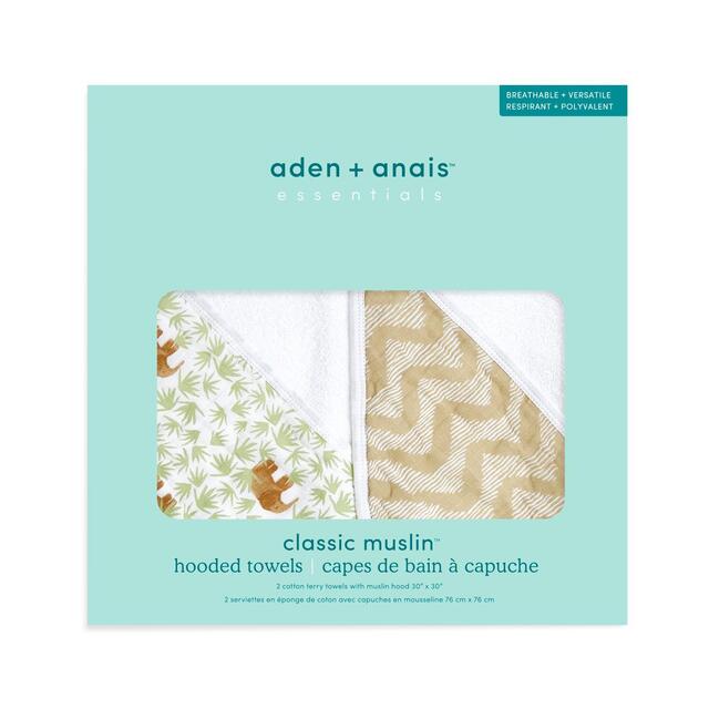 Aden+Anais essentials 2 pack hooded towel tanzania