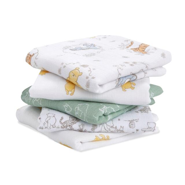 Aden+Anais essentials 5 pack cotton muslin squares Winnie+friends thumbnail 2