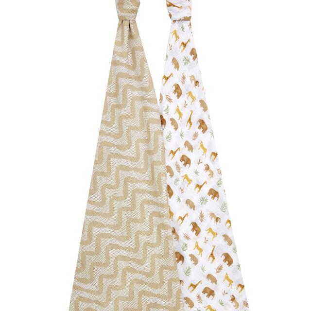 Aden+Anais essentials cotton muslin 2 pack swaddle blanket tanzania thumbnail 3
