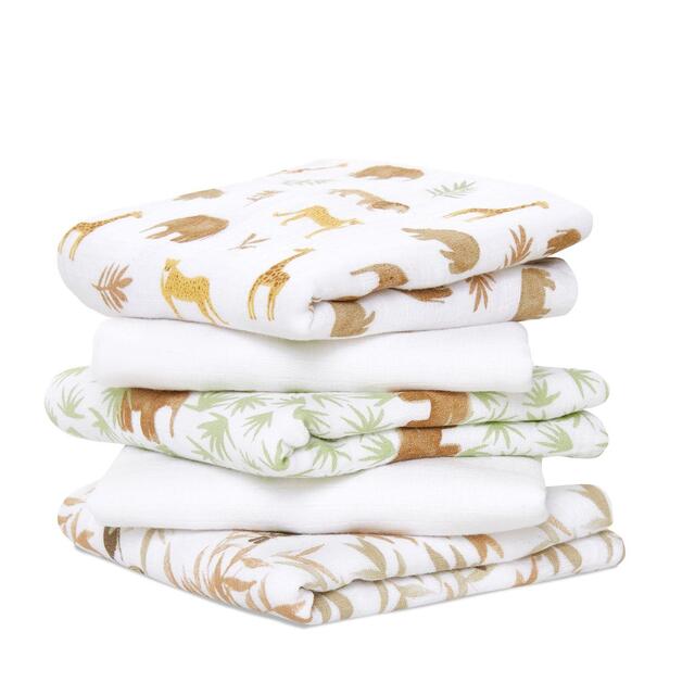 Aden+Anais essentials 5 pack cotton muslin squares tanzania thumbnail 2