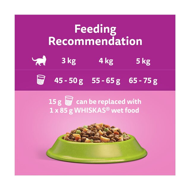 Whiskas Adult 1+ Cat Food Dry with Lamb thumbnail 3
