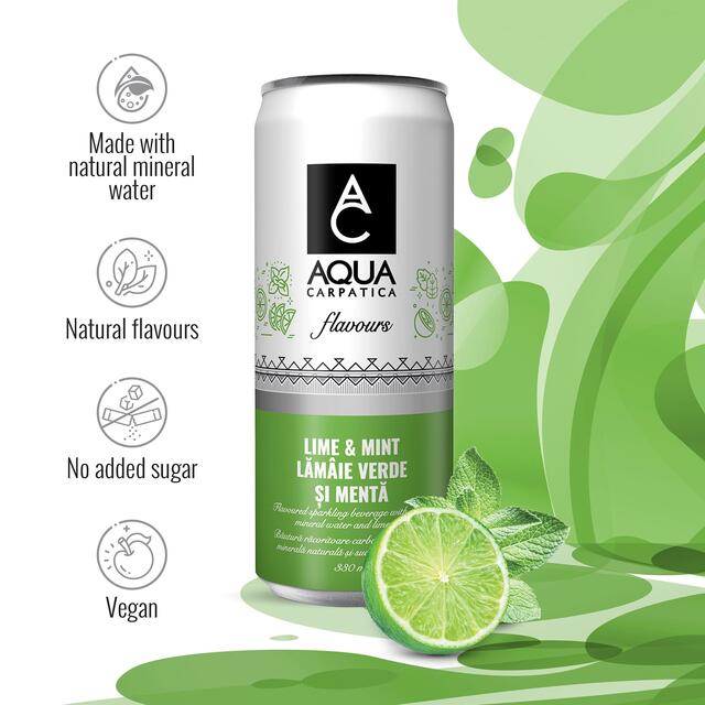 AQUA Carpatica Sparkling Flavours Lime & Mint thumbnail 3