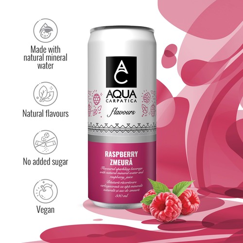 AQUA Carpatica Sparkling Flavours Raspberry thumbnail 3