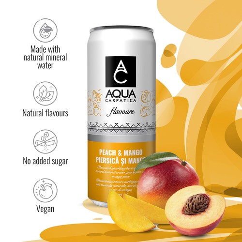 AQUA Carpatica Sparkling Flavours Mango & Peach thumbnail 2
