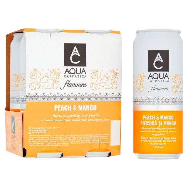 AQUA Carpatica Sparkling Flavours Mango & Peach