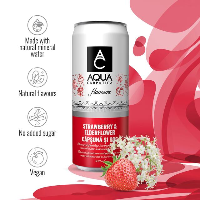 AQUA Carpatica Sparkling Flavours Strawberry & Elderflower thumbnail 2