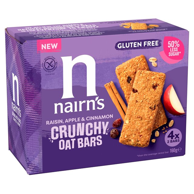 Nairn's Gluten Free Crunchy Oat Bars Raisin, Apple & Cinnamon thumbnail 2