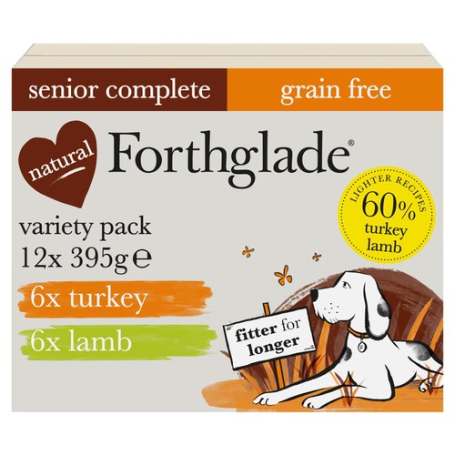 Forthglade Complete Senior Grain Free Dog Food Variety Pack Turkey & Lamb