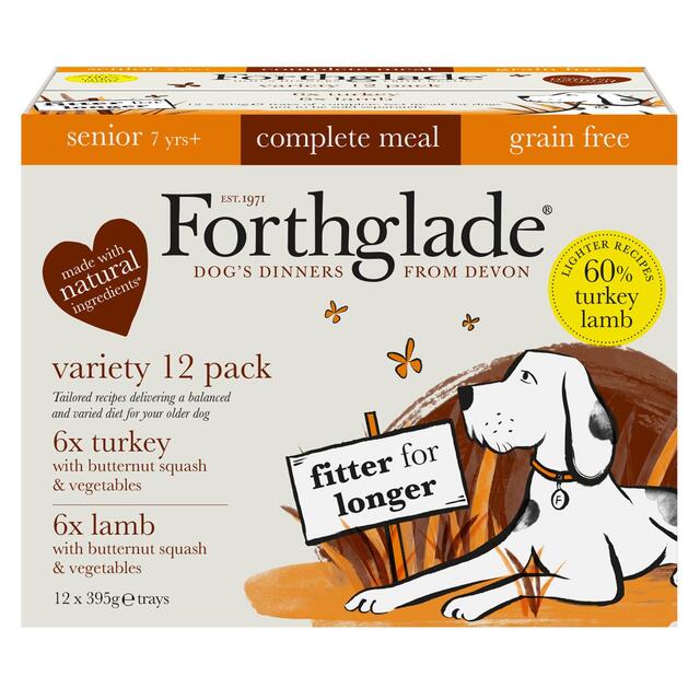 Forthglade Complete Senior Grain Free Dog Food Variety Pack Turkey & Lamb thumbnail 2