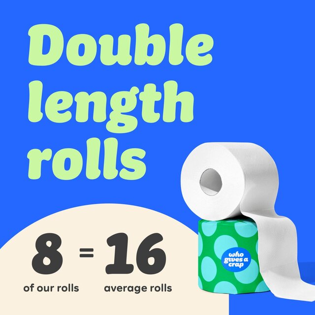 Who Gives A Crap Classic Soft Double Length Toilet Roll thumbnail 2