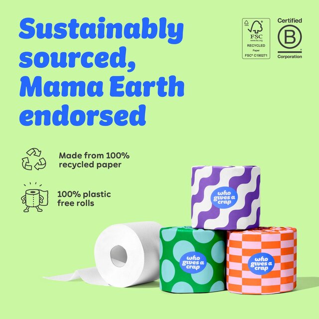 Who Gives A Crap Classic Soft Double Length Toilet Roll thumbnail 4