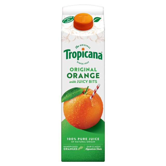 Tropicana Long Life Pure Original Orange Fruit Juice with Bits thumbnail 2