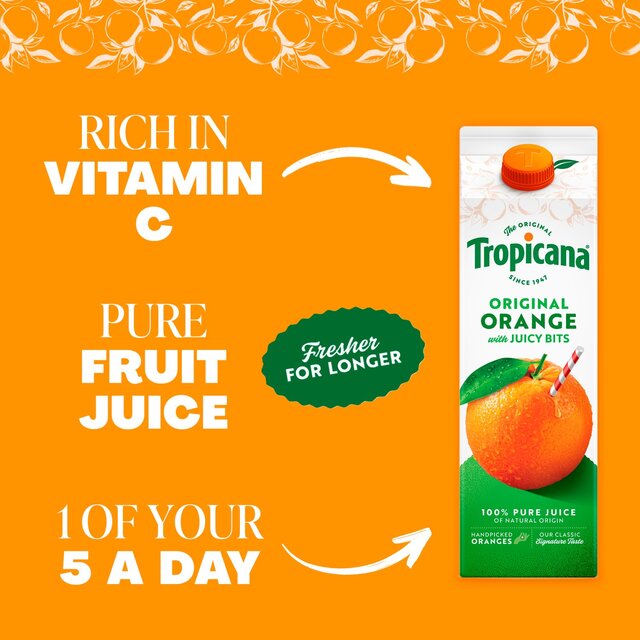 Tropicana Long Life Pure Original Orange Fruit Juice with Bits thumbnail 3