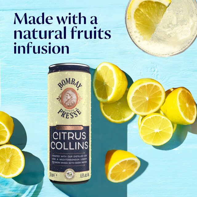 Bombay Citron Presse Citrus Collins Lemon Premix Gin Cocktail thumbnail 4