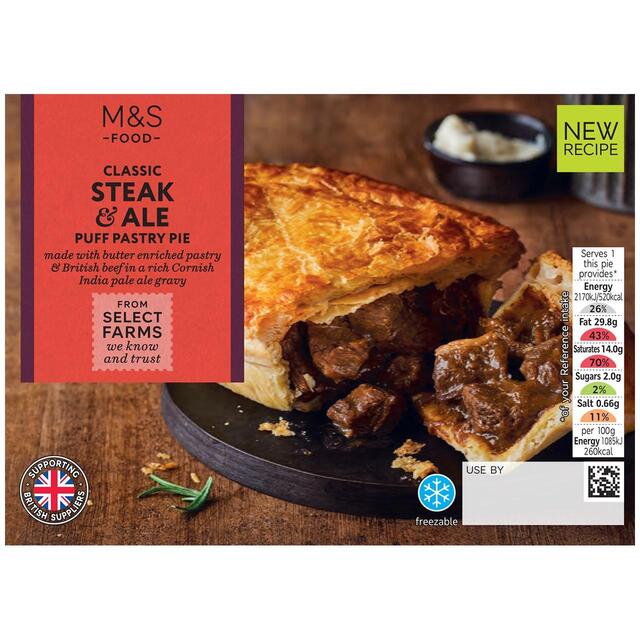 M&S Steak & Ale Puff Pastry Pie