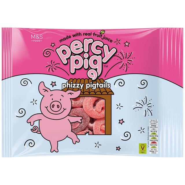 M&S Percy Pig Large Phizzy Pigtails