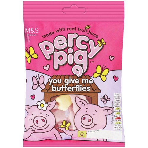 M&S Percy Pig You Give Me Butterflies Fruit Gums thumbnail 2