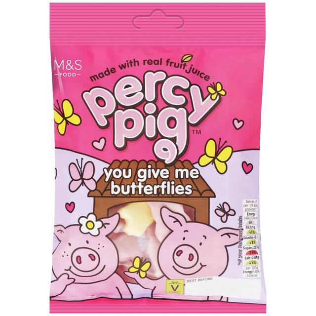 M&S Percy Pig You Give Me Butterflies Fruit Gums thumbnail 2