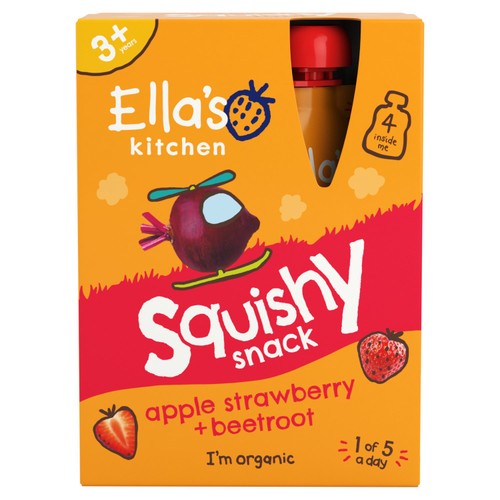 Ella's Kitchen Apple Strawberry Beet Kids Drinks Multipack Pouch 3+ Years thumbnail 2