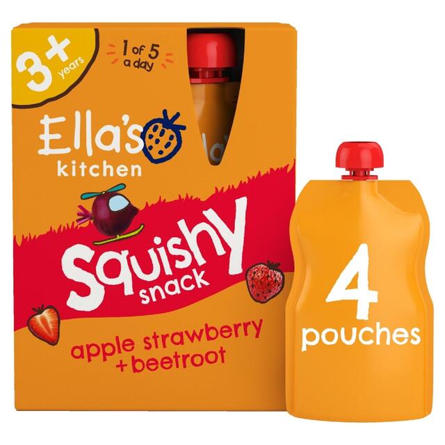 Ella's Kitchen Apple Strawberry Beet Kids Drinks Multipack Pouch 3+ Years