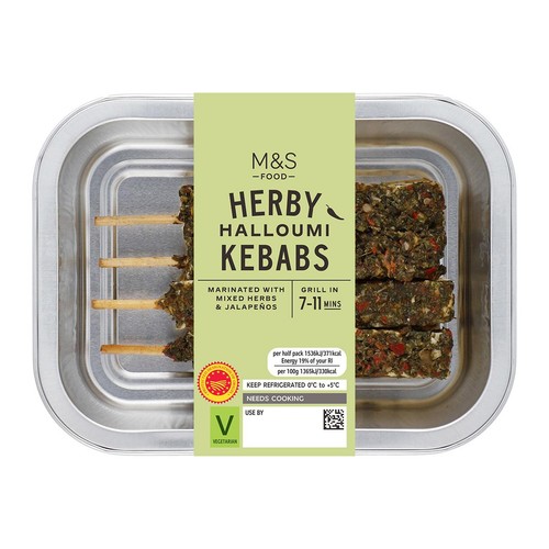M&S Grill 4 Herby Halloumi Kebabs thumbnail 4