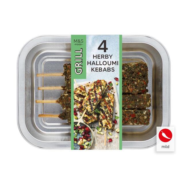 M&S Grill 4 Halloumi Kebabs