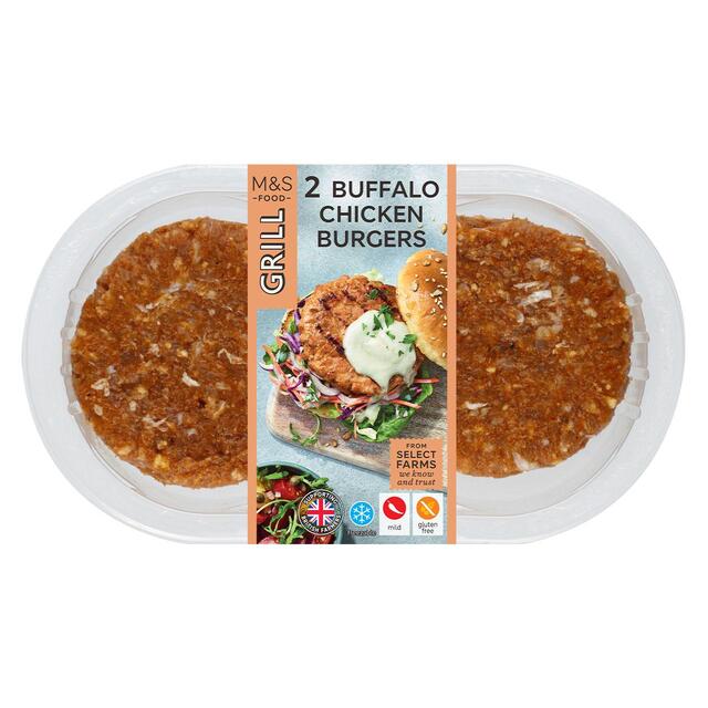M&S 2 Buffalo Chicken Burgers