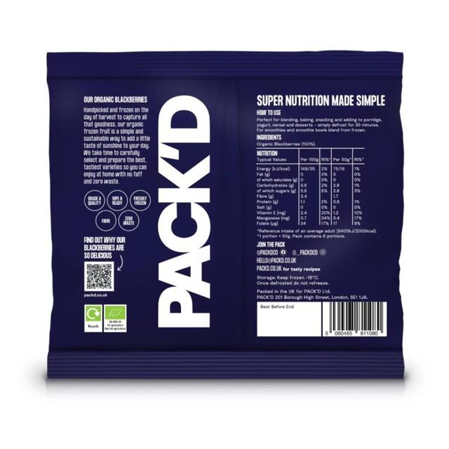 PACK'D Organic Blackberries thumbnail 2