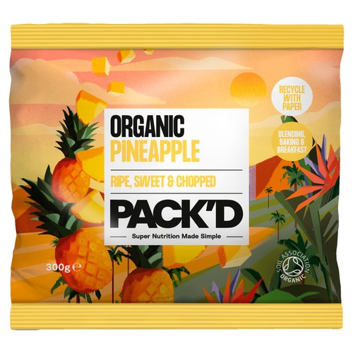 PACK'D Organic & Chopped Pineapple