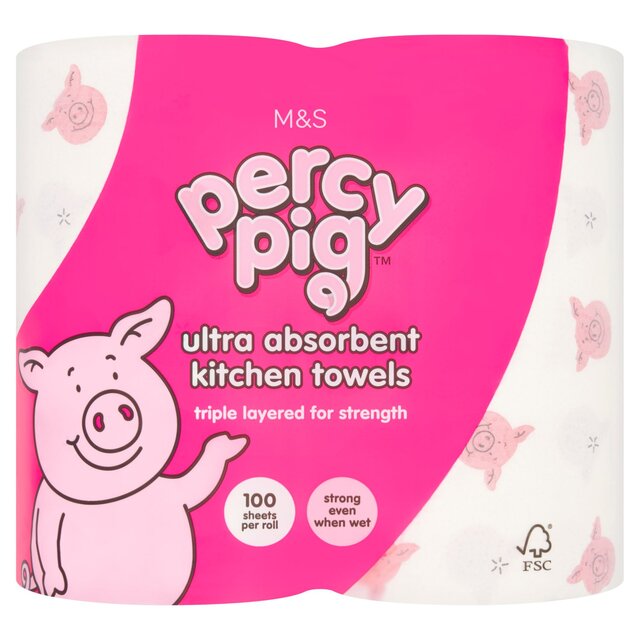 M&S Percy Pig Kitchen Towel