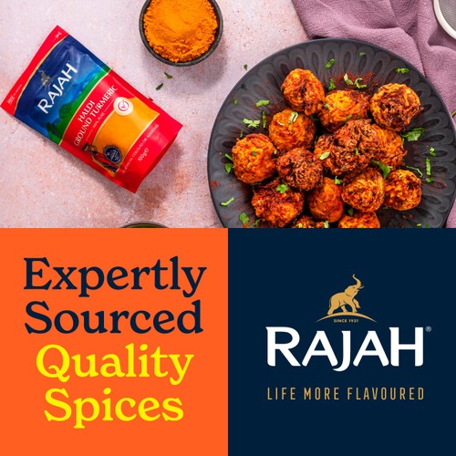 Rajah Spices Ground Turmeric Haldi Powder thumbnail 3