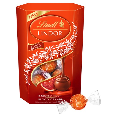 Lindt Lindor Blood Orange Milk Chocolate Truffles Box thumbnail 2