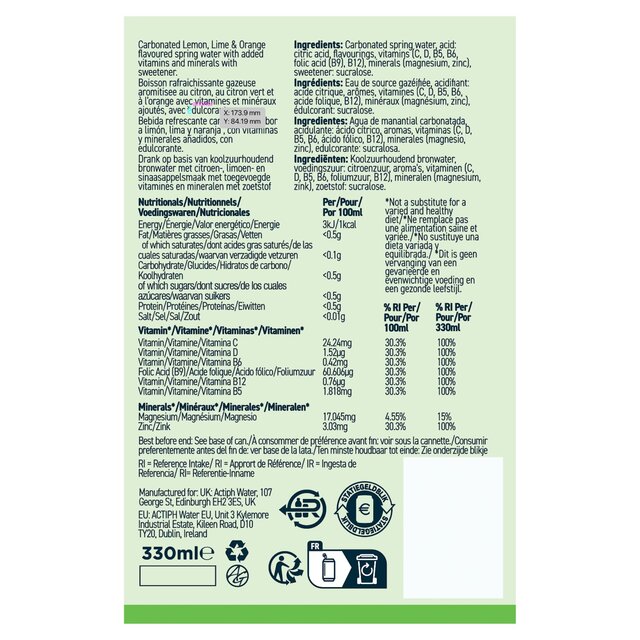 Acti-Vit Vitamin Water Lemon, Lime & Orange thumbnail 2