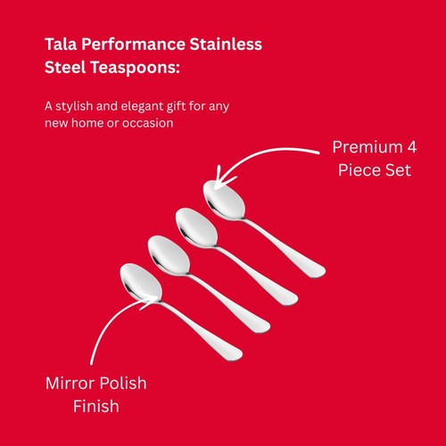 Tala Performance Stainless Steel Set of 4 Teaspoons thumbnail 4