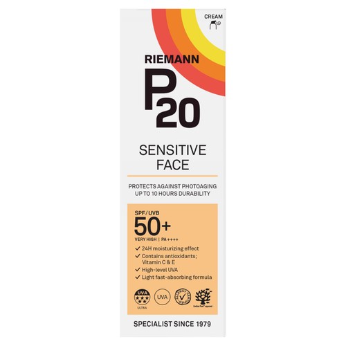 P20 Sensitive Face SPF 50+ Sun Cream thumbnail 2