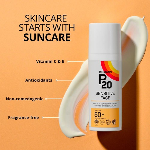 P20 Sensitive Face SPF 50+ Sun Cream thumbnail 3