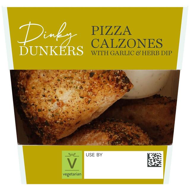M&S  Dinky Dunkers Pizza Calzones with Garlic & Herb Dip