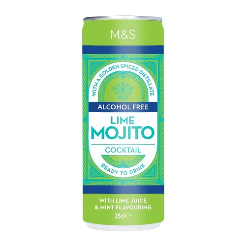 M&S Alcohol Free Lime Mojito Can
