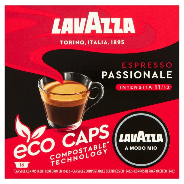 Lavazza A Modo Mio Compostable Passionale Coffee Capsules