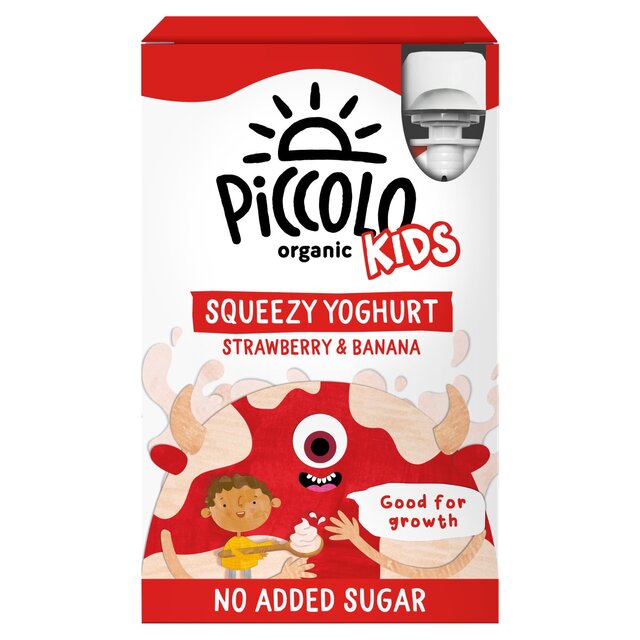 Piccolo Kids Squeezy Yoghurt Strawberry & Banana Multipack