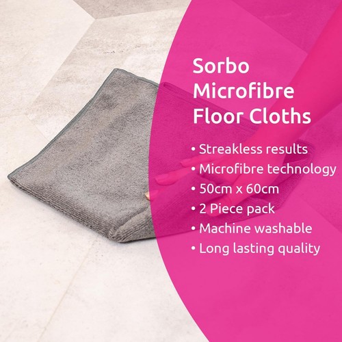 Sorbo Microfibre Floor Cloth 50 x 60 cm - 2pk thumbnail 2