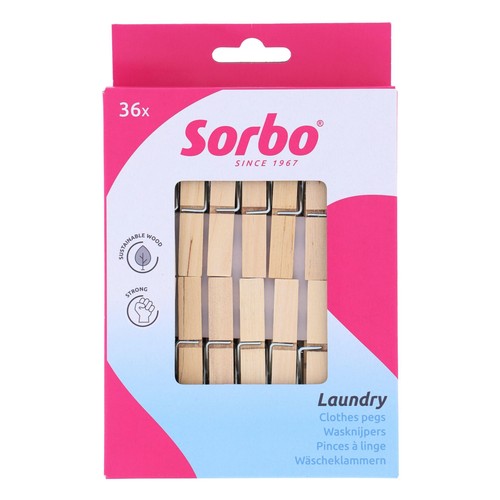 Sorbo Wooden Pegs 36pcs
